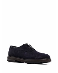 dunkelblaue Wildleder Oxford Schuhe von Henderson Baracco