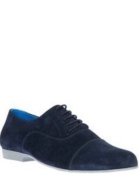 dunkelblaue Wildleder Oxford Schuhe von Swear