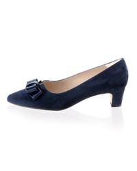 dunkelblaue Wildleder Pumps von Alba Moda