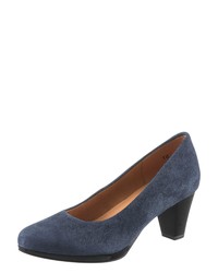 dunkelblaue Wildleder Pumps von Caprice