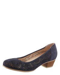 dunkelblaue Wildleder Pumps von Caprice