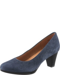 dunkelblaue Wildleder Pumps von Caprice