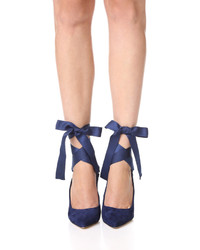 dunkelblaue Wildleder Pumps von Alice + Olivia