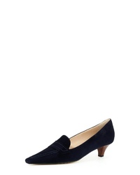 dunkelblaue Wildleder Pumps von Evita