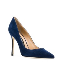 dunkelblaue Wildleder Pumps von Sergio Rossi