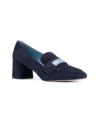 dunkelblaue Wildleder Pumps von Prada