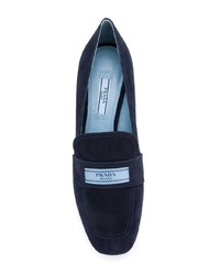 dunkelblaue Wildleder Pumps von Prada