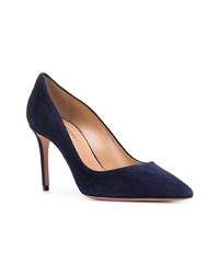 dunkelblaue Wildleder Pumps von Aquazzura