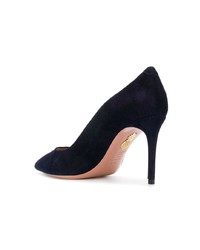 dunkelblaue Wildleder Pumps von Aquazzura