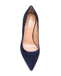 dunkelblaue Wildleder Pumps von Aquazzura