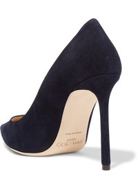 dunkelblaue Wildleder Pumps von Jimmy Choo