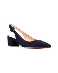 dunkelblaue Wildleder Pumps von Gianvito Rossi