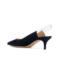 dunkelblaue Wildleder Pumps von Gianvito Rossi