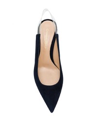 dunkelblaue Wildleder Pumps von Gianvito Rossi