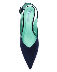 dunkelblaue Wildleder Pumps von Blue Bird Shoes