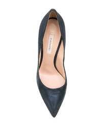 dunkelblaue Wildleder Pumps von Casadei