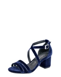 dunkelblaue Wildleder Sandaletten von Andrea Conti