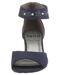 dunkelblaue Wildleder Sandaletten von Jana