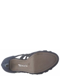 dunkelblaue Wildleder Sandaletten von Tamaris