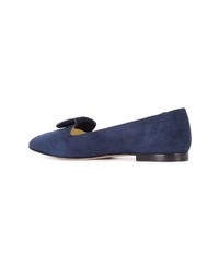 dunkelblaue Wildleder Slipper von Sarah Flint