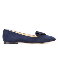 dunkelblaue Wildleder Slipper von Sarah Flint