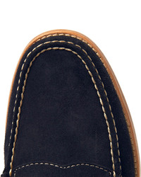 dunkelblaue Wildleder Slipper