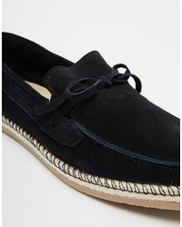 dunkelblaue Wildleder Slipper von Asos