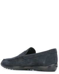 dunkelblaue Wildleder Slipper von Tod's