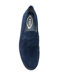 dunkelblaue Wildleder Slipper von Tod's