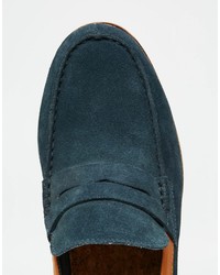 dunkelblaue Wildleder Slipper von Farah