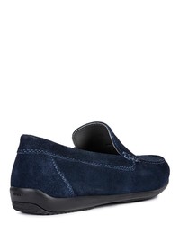 dunkelblaue Wildleder Slipper von Geox