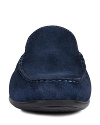 dunkelblaue Wildleder Slipper von Geox