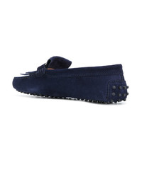 dunkelblaue Wildleder Slipper von Tod's