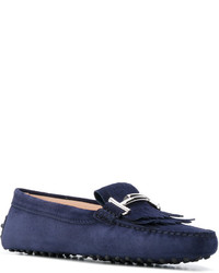 dunkelblaue Wildleder Slipper von Tod's