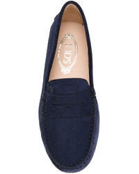 dunkelblaue Wildleder Slipper von Tod's