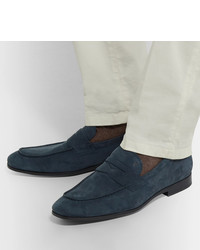 dunkelblaue Wildleder Slipper von Tod's