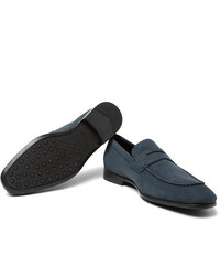 dunkelblaue Wildleder Slipper von Tod's