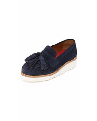 dunkelblaue Wildleder Slipper von Grenson