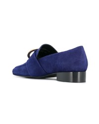 dunkelblaue Wildleder Slipper von Dorateymur