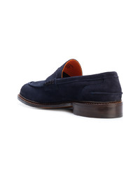 dunkelblaue Wildleder Slipper von Trickers