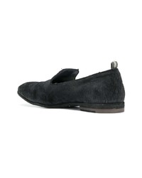 dunkelblaue Wildleder Slipper von Officine Creative