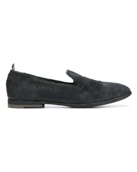 dunkelblaue Wildleder Slipper von Officine Creative