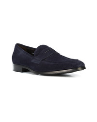 dunkelblaue Wildleder Slipper von To Boot New York