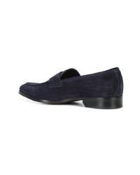 dunkelblaue Wildleder Slipper von To Boot New York