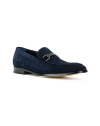 dunkelblaue Wildleder Slipper von Paul Smith