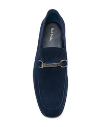 dunkelblaue Wildleder Slipper von Paul Smith