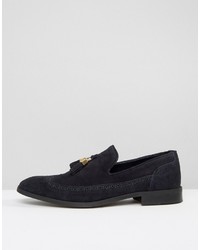 dunkelblaue Wildleder Slipper von Asos