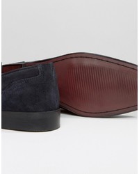 dunkelblaue Wildleder Slipper von Asos