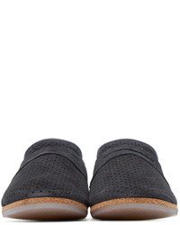 dunkelblaue Wildleder Slipper von H By Hudson