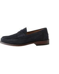 dunkelblaue Wildleder Slipper von next